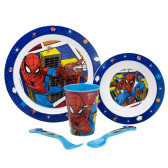 Juego de vajilla infantil Spiderman - 5 piezas