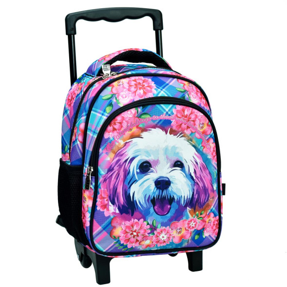 Sac à dos à roulettes Chien Love 30 CM Trolley maternelle