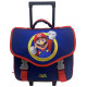 Cartable à roulettes Super Mario Bros Bleu 41 CM - 2 Cpt