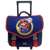 Super Mario Bros Blue Wheeled Satchel 41 CM - 2 Cpt