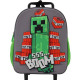 Minecraft Creeper TNT 3D Mochila con ruedas 36 CM Jardín de infantes