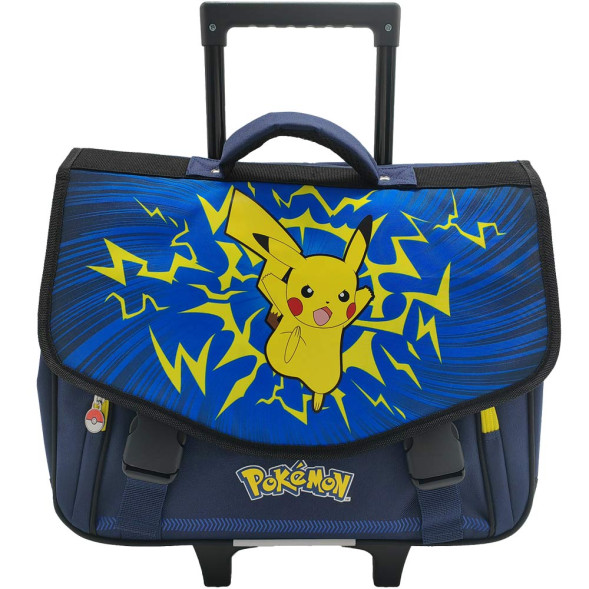 Pokemon Pikachu Cartera Azul con Ruedas 41 CM - 2 cpt