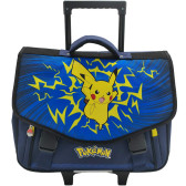 Pokemon Pikachu Cartera Azul con Ruedas 41 CM - 2 cpt