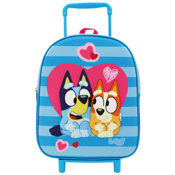 Bluey 3D 3D Rucksack mit Rollen 32 CM Kindergarten