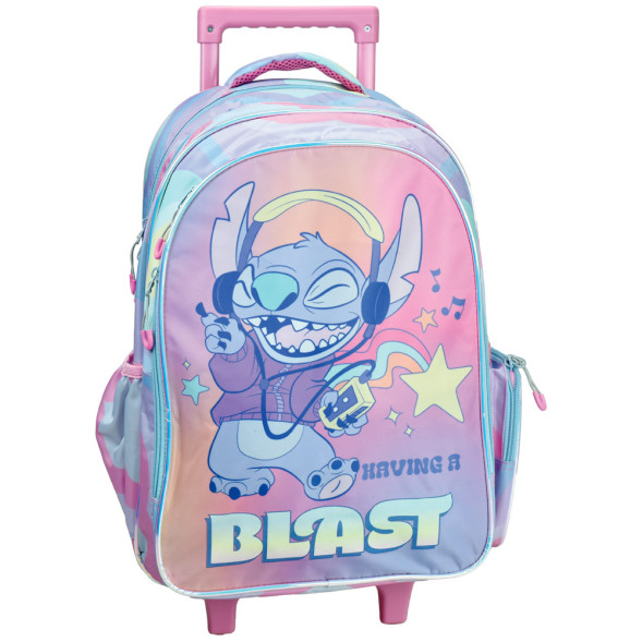 Sac à dos à roulettes Stitch Blast 46 CM Trolley Haut de Gamme - Cartable