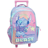 Sac à dos à roulettes Stitch Blast 46 CM Trolley Haut de Gamme - Cartable