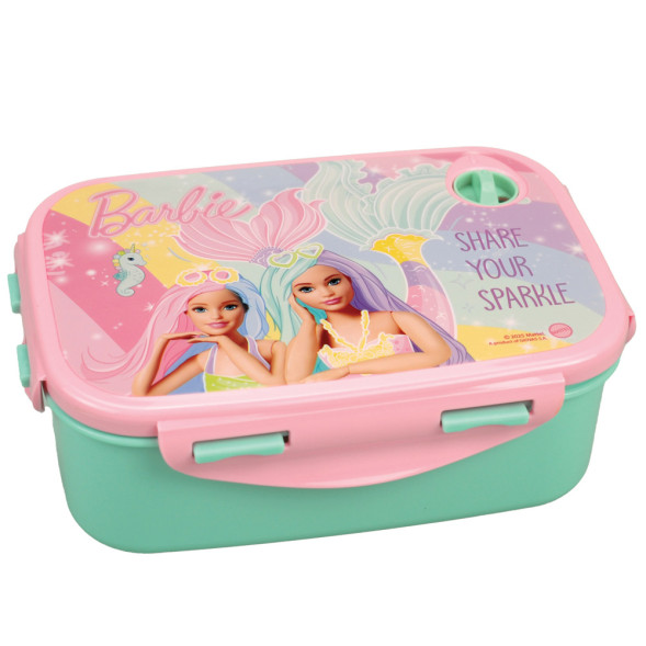 Lunchbox Barbie Regenboog Zeemeermin 17 CM