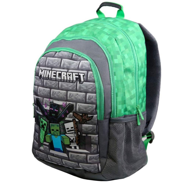 Mochila Minecraft Gris 44 CM 2 Cpt