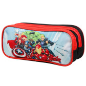 Trousse rectangulaire Avengers Noire 23 CM - 2 Cpt