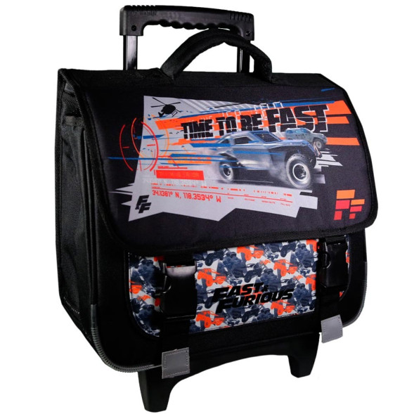 Mochila con ruedas Fast And Furious Negra 38 CM de Alta Gama