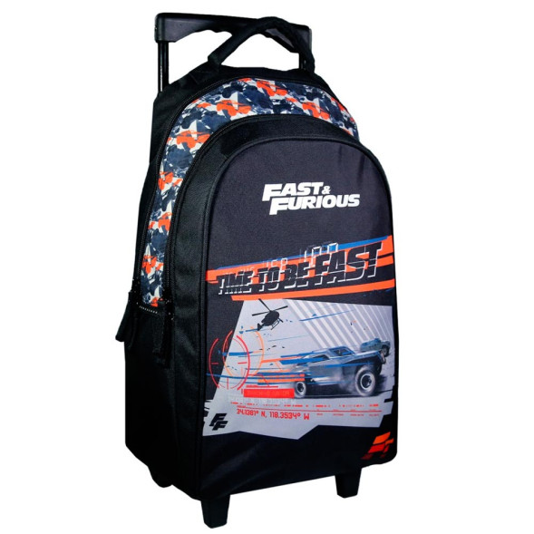 Black Fast and Furious Wheeled Backpack 45 CM High-end Trolley