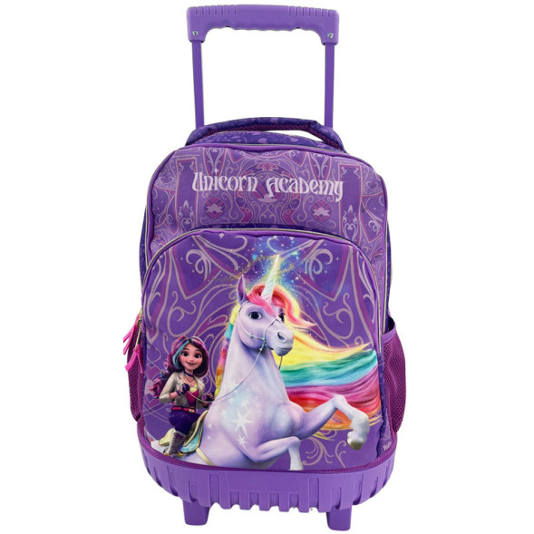 Sac à dos à roulettes Licorne Unicorn Academy 43 CM 2 Cpt