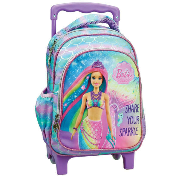 Rollrucksack Barbie Regenbogen-Meerjungfrau 30 CM Kindergarten