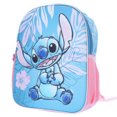 Stitch Hawaii Mochila Jardín de Infantes Azul 32 CM