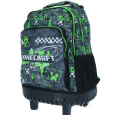 Sac à dos à roulettes Minecraft Creeper 43 CM 2 Cpt