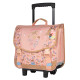 Stalla BIANCA Rose Pompom tas op wielen - 38 CM