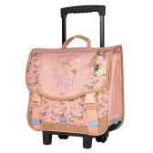 Stalla BIANCA Rose Pompom tas op wielen - 38 CM