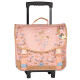 Stalla BIANCA Rose Pompom tas op wielen - 38 CM