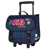 Satchel op wielen Harry Potter Zweinstein Blauw 38 CM