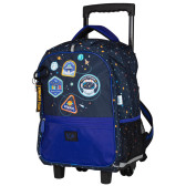 KIP Boy POP Roller Backpack Blue 2 Cpt 45 CM