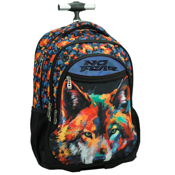 Sac à dos à roulettes No Fear Loup Colors 48 CM Trolley Haut de Gamme