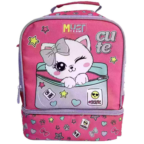 Sac goûter isotherme Must Chaton Team Love 24 CM sac déjeuner