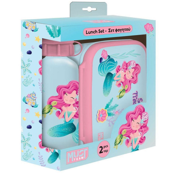 Boite goûter Sirène et gourde aluminium