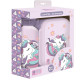 Scatola pranzo Licorne e borraccia in alluminio