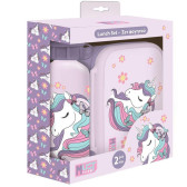 Boite goûter Licorne et gourde aluminium
