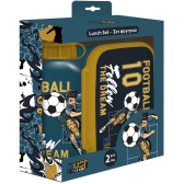 Football lunchbox and aluminum water bottle