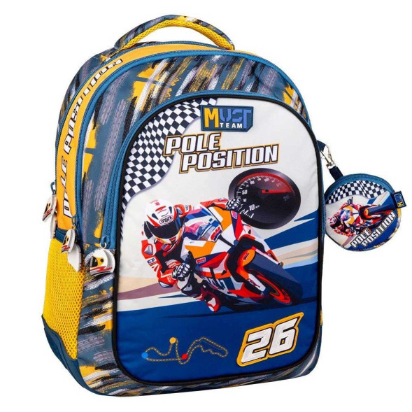 Sac à dos Must Moto Pole Position 43 CM - 2 Cpt