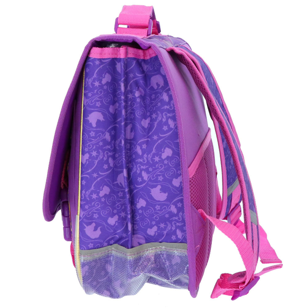 Cartable École Primaire Unicorn Academy - 38x33x12 Cm, 2 Compartiments, Fermeture Rabat - Pour Filles