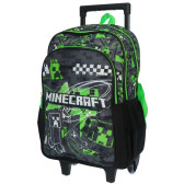 Rollrucksack Minecraft Creeper 42 CM 2 Fächer