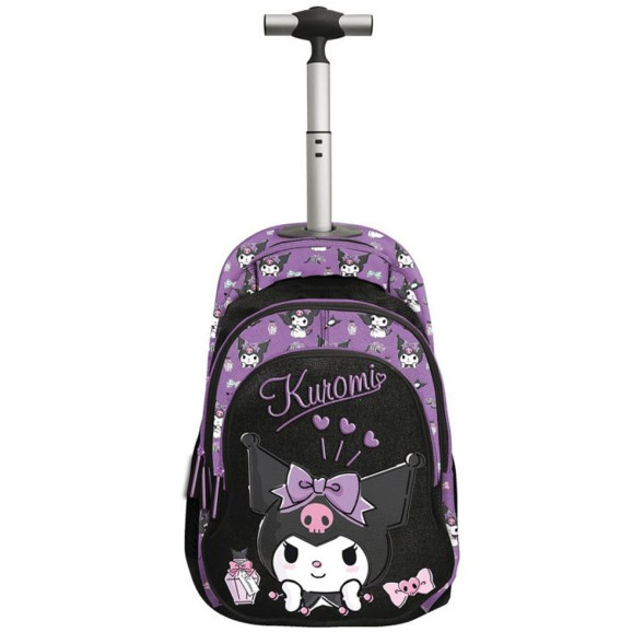 Kuromi Sketch Rolling Backpack 44 CM - 2 compartments