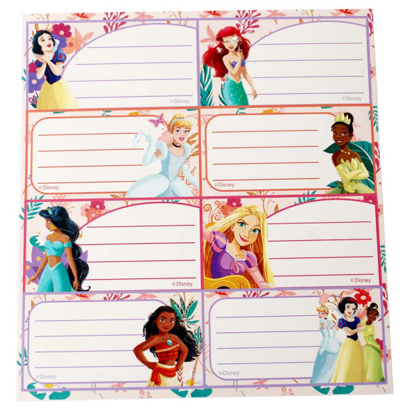 Schuletiketten Princesses Disney