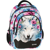 Floral Wolf Rugzak 42 CM - 2 Vakken