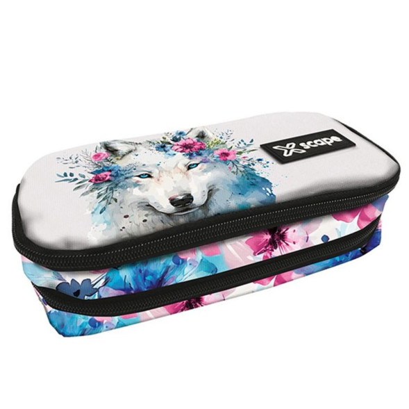 Trousse Loup Floral 23 CM - 2 Cpt