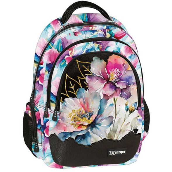 Sac à dos Fleur Aquarelle 42 CM - 2 Cpt