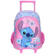 Mochila con ruedas Stitch Rosa 42 CM Trolley de Alta Gama