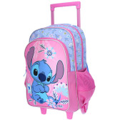 Mochila con ruedas Stitch Rosa 42 CM Trolley de Alta Gama