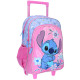 Mochila con ruedas Stitch Rosa 42 CM Trolley de Alta Gama