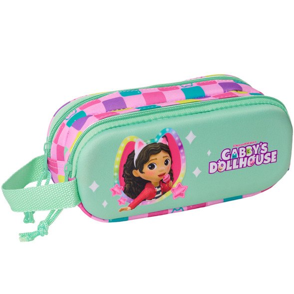 Estuche Gabby y la Casa Mágica Helado 3D 21 CM - 2 compartimentos