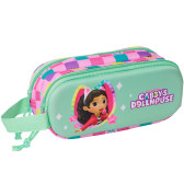 Estuche Gabby y la Casa Mágica Helado 3D 21 CM - 2 compartimentos