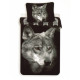 Black Wolf Duvet Cover Set 140x200 cm - Cotton