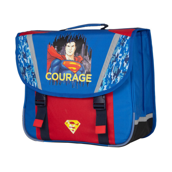 High-end Superman Zwart 38 CM boekentas