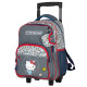 Sac à Dos à roulettes Hello Kitty 40 CM - 2 Cpt