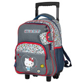 Sac à Dos à roulettes Hello Kitty 40 CM - 2 Cpt