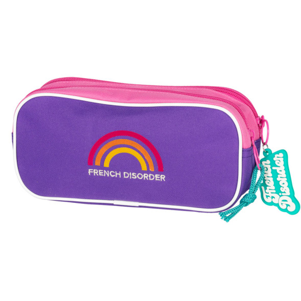 Trousse Rectangulaire FRENCH DISORDER Rainbow 22 CM - 2 Cpt