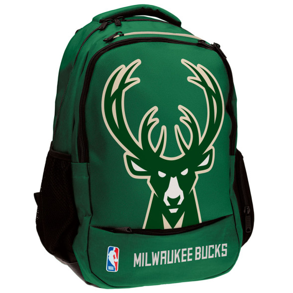 Zaino NBA Milwaukee Bucks Basketball 43 CM - 2 Scomparti