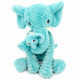 Knuffel Les Ptipotos Déglingos - Knuffel Mama en Baby